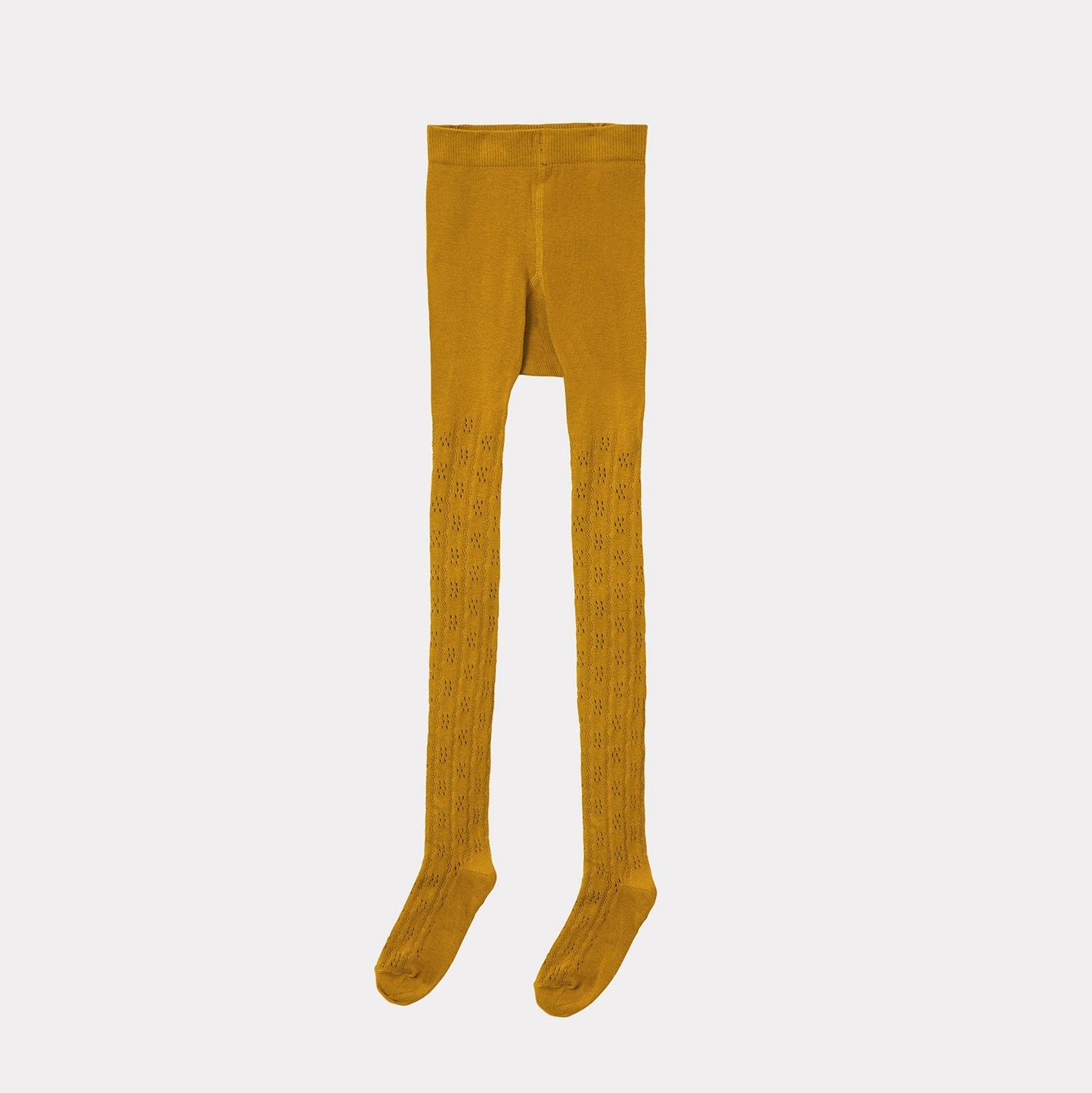 女童深黄色棉连裤袜