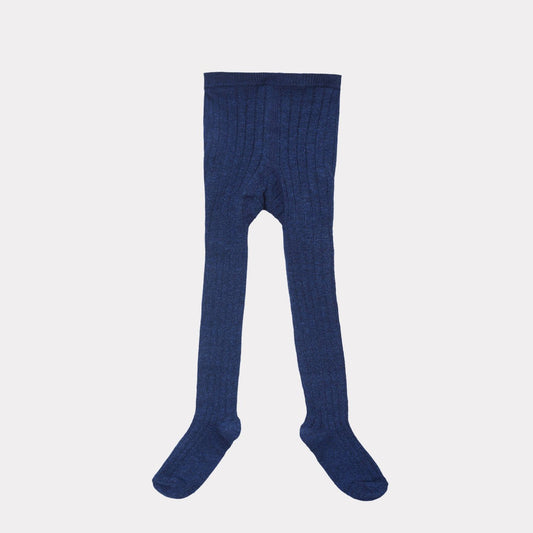 女童蓝色棉连裤袜