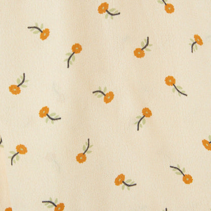 女童米色花朵印花衬衫