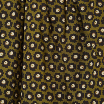 女童绿色花朵印花长裤