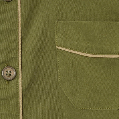 女童绿色棉衬衫