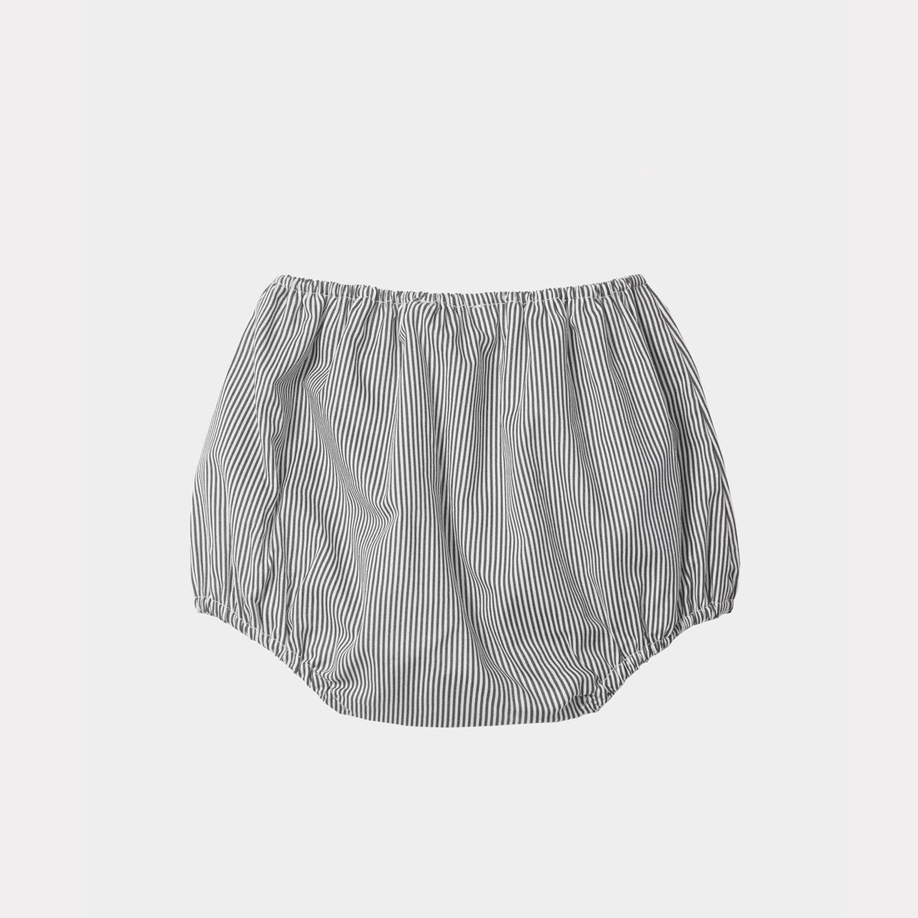 婴儿藏青色条纹棉灯笼裤