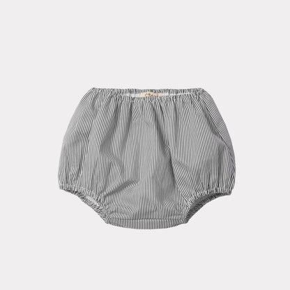 婴儿藏青色条纹棉灯笼裤