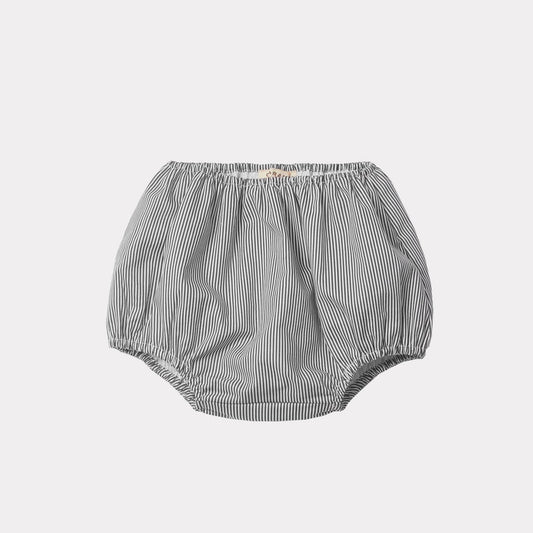 婴儿藏青色条纹棉灯笼裤