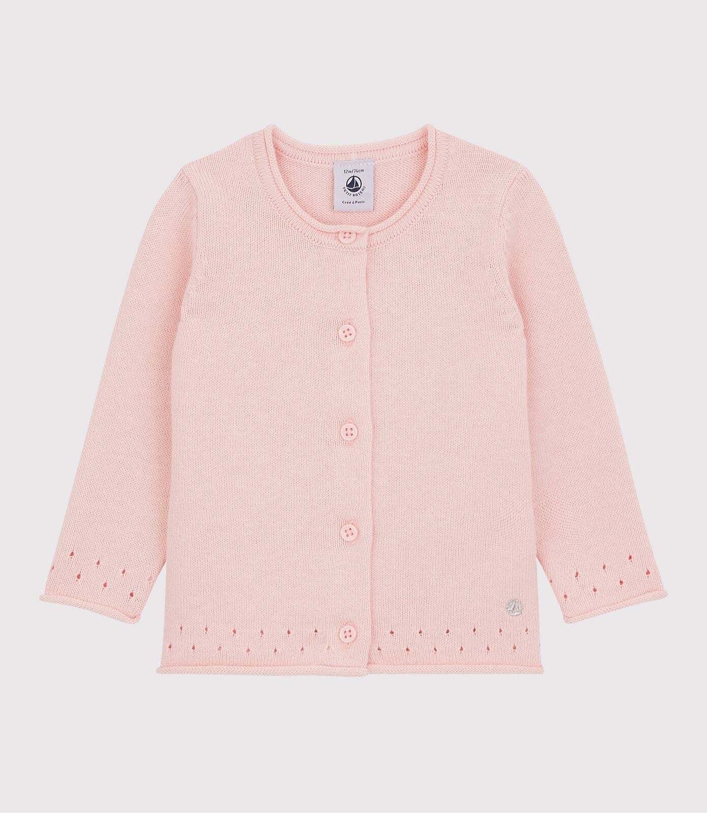 女婴粉色棉开衫