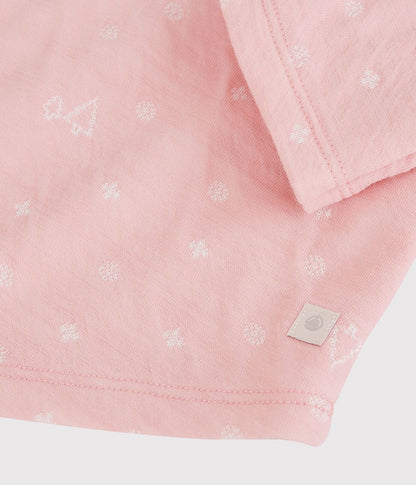 女童粉色棉睡衣套装