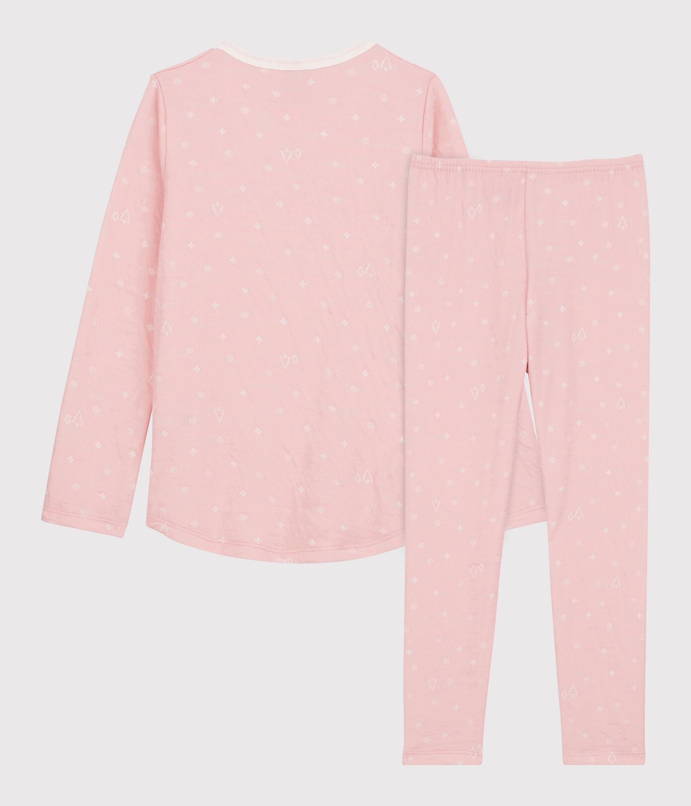 女童粉色棉睡衣套装