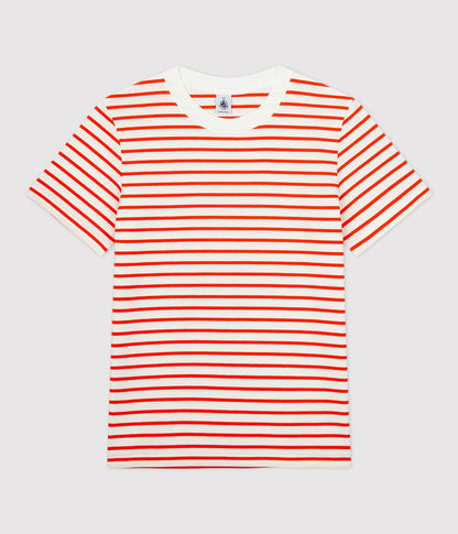 女童红色条纹棉T恤