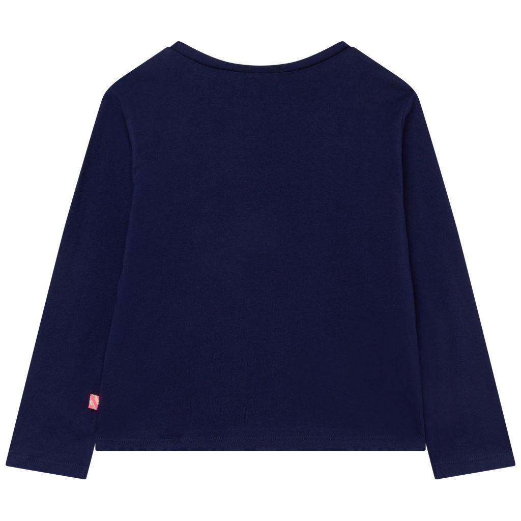 女童藏青色棉T恤