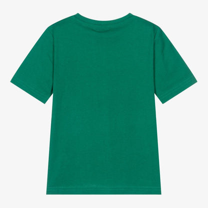 男童绿色Logo棉T恤