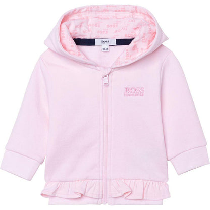 女婴粉色Logo棉套装