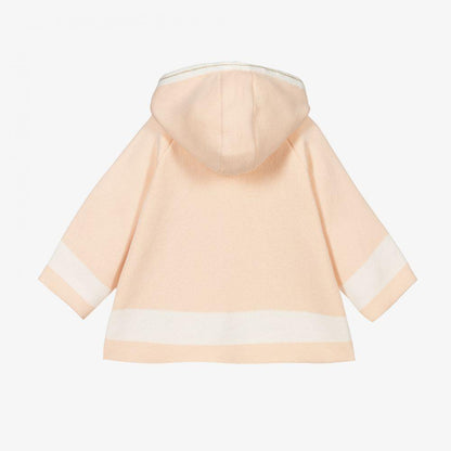 女婴淡粉色连帽外套