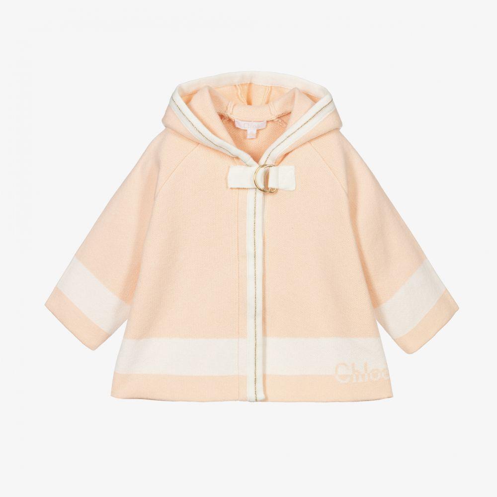 女婴淡粉色连帽外套