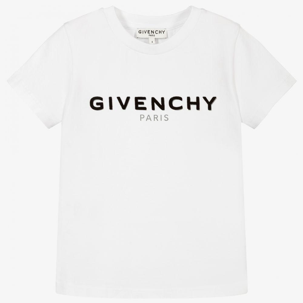 男童白色Logo棉T恤