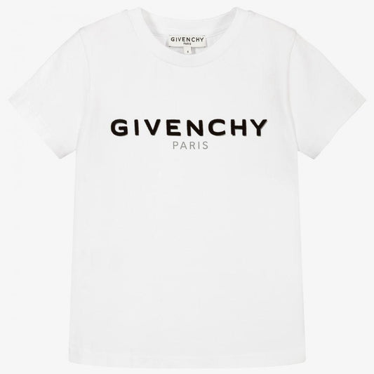 男童白色Logo棉T恤