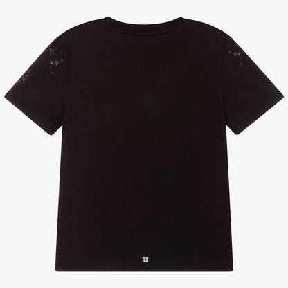 男童黑色动物印花T恤