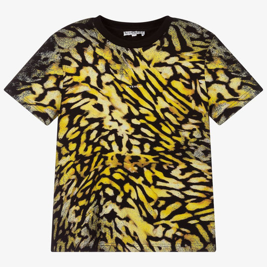 男童黑色动物印花T恤