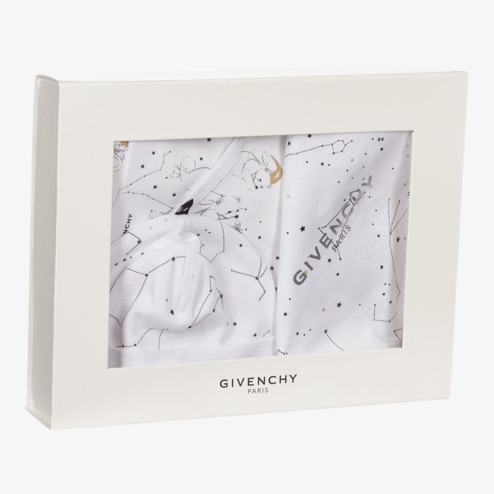 婴儿白色棉连体衣套装