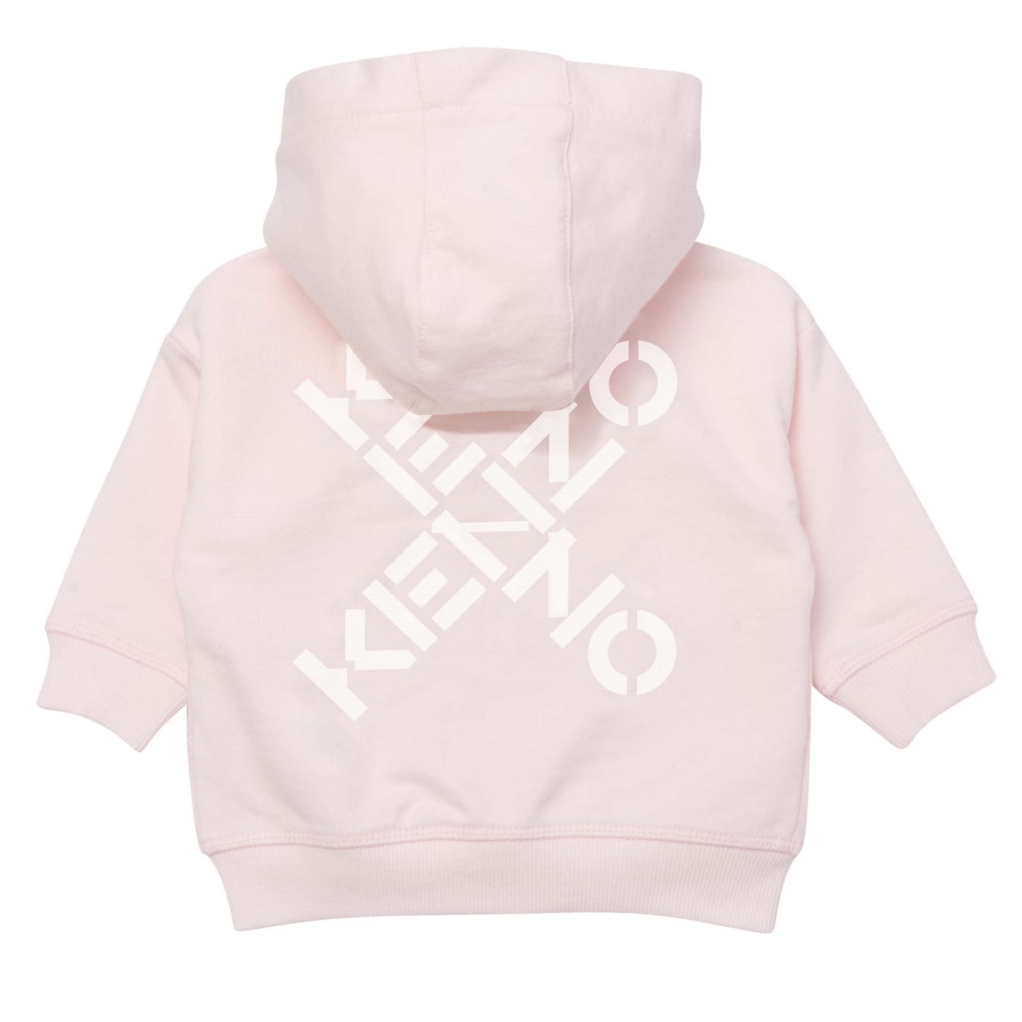 女婴粉色Logo拉链上衣