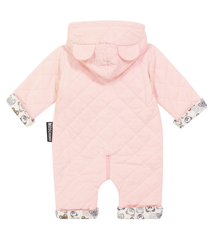 女婴粉色棉连体衣