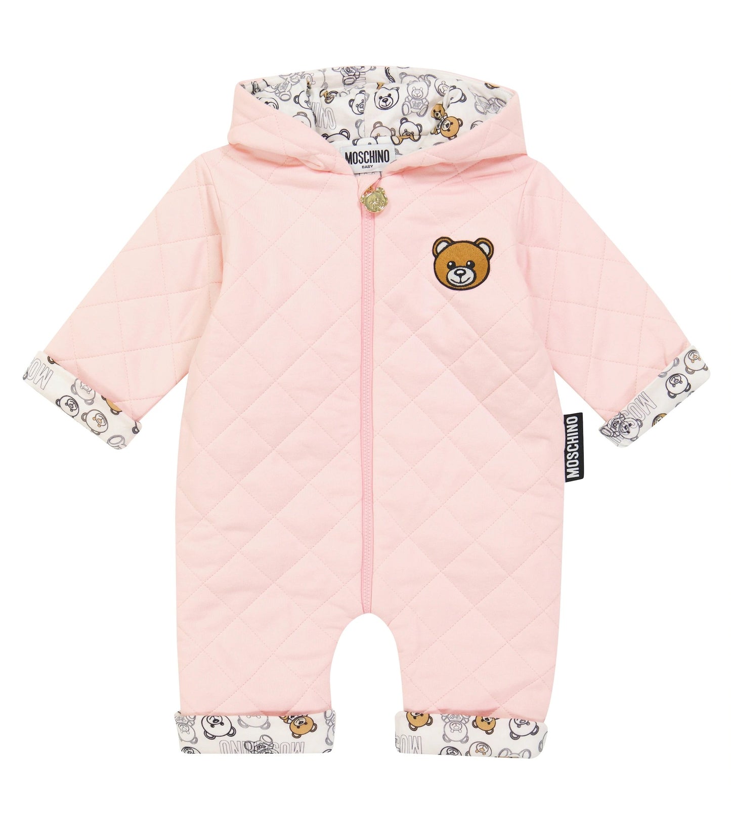 女婴粉色棉连体衣