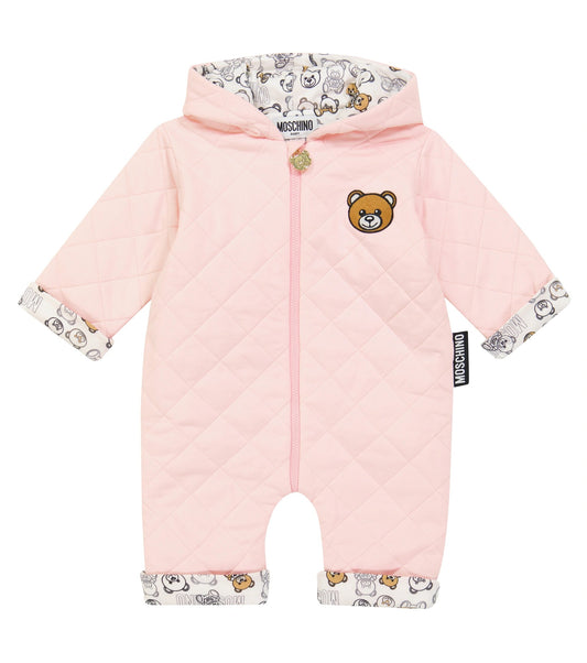 女婴粉色棉连体衣