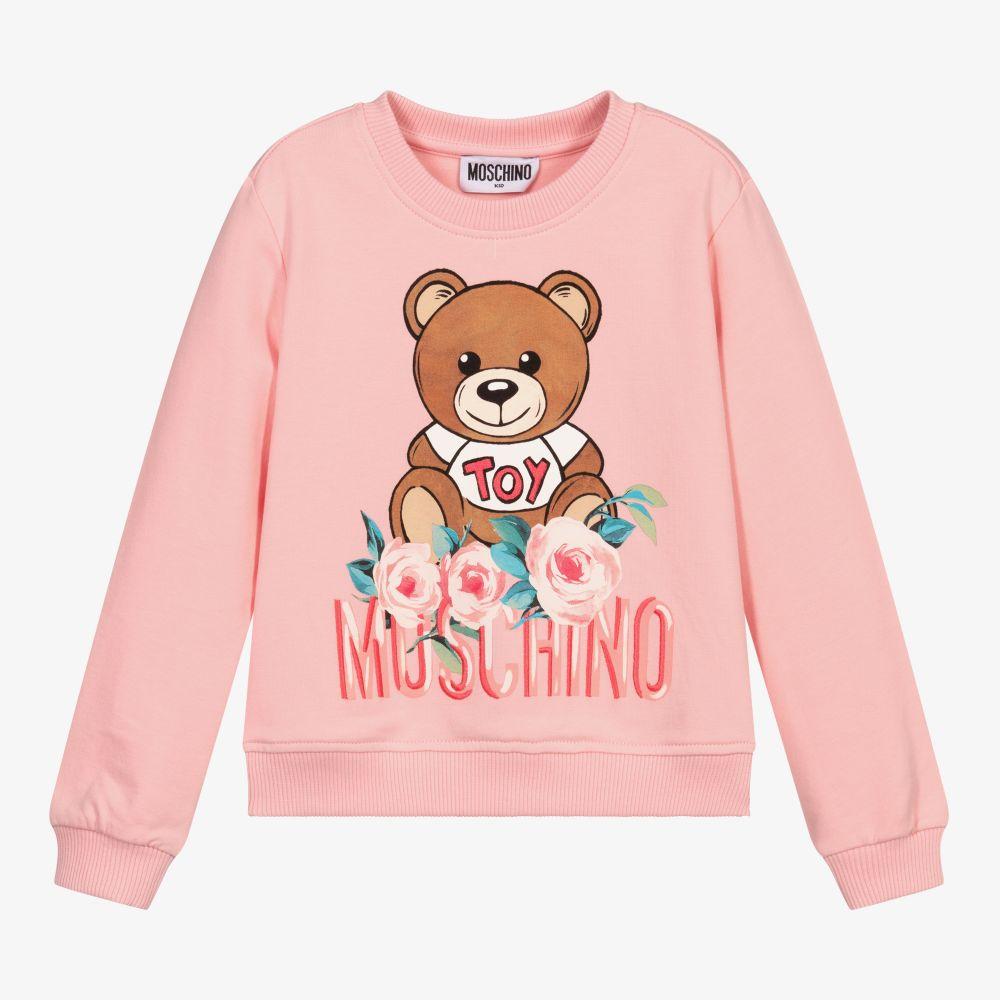 女童粉色Logo棉卫衣