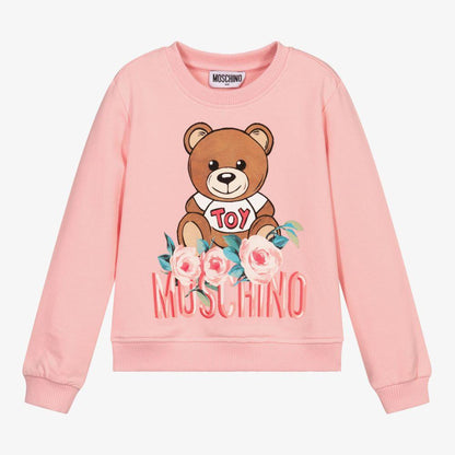 女童粉色Logo棉卫衣