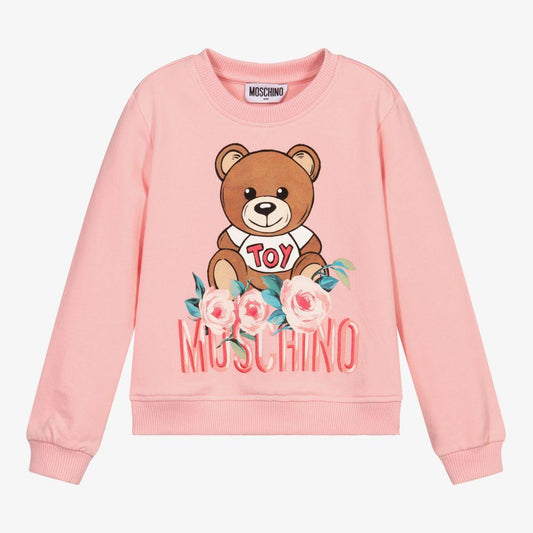 女童粉色Logo棉卫衣