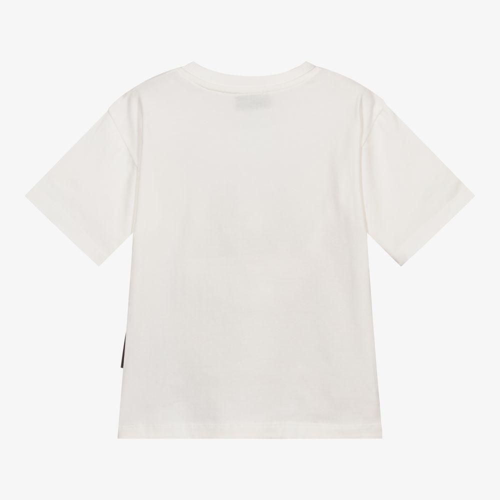 儿童白色小熊棉T恤