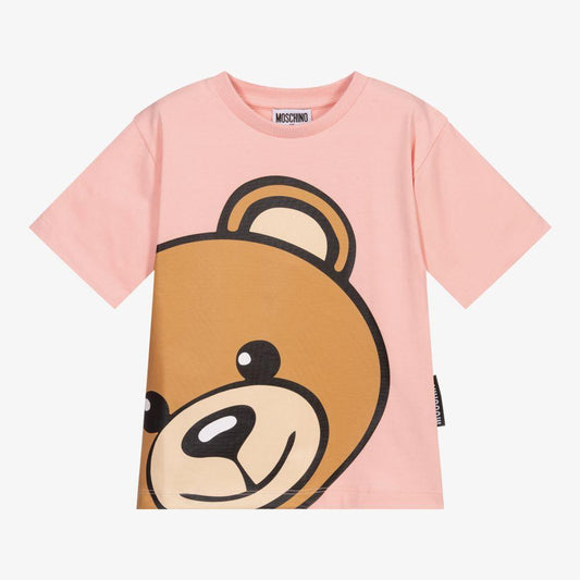 女童粉色小熊棉T恤
