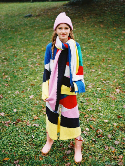 儿童粉色Logo针织帽