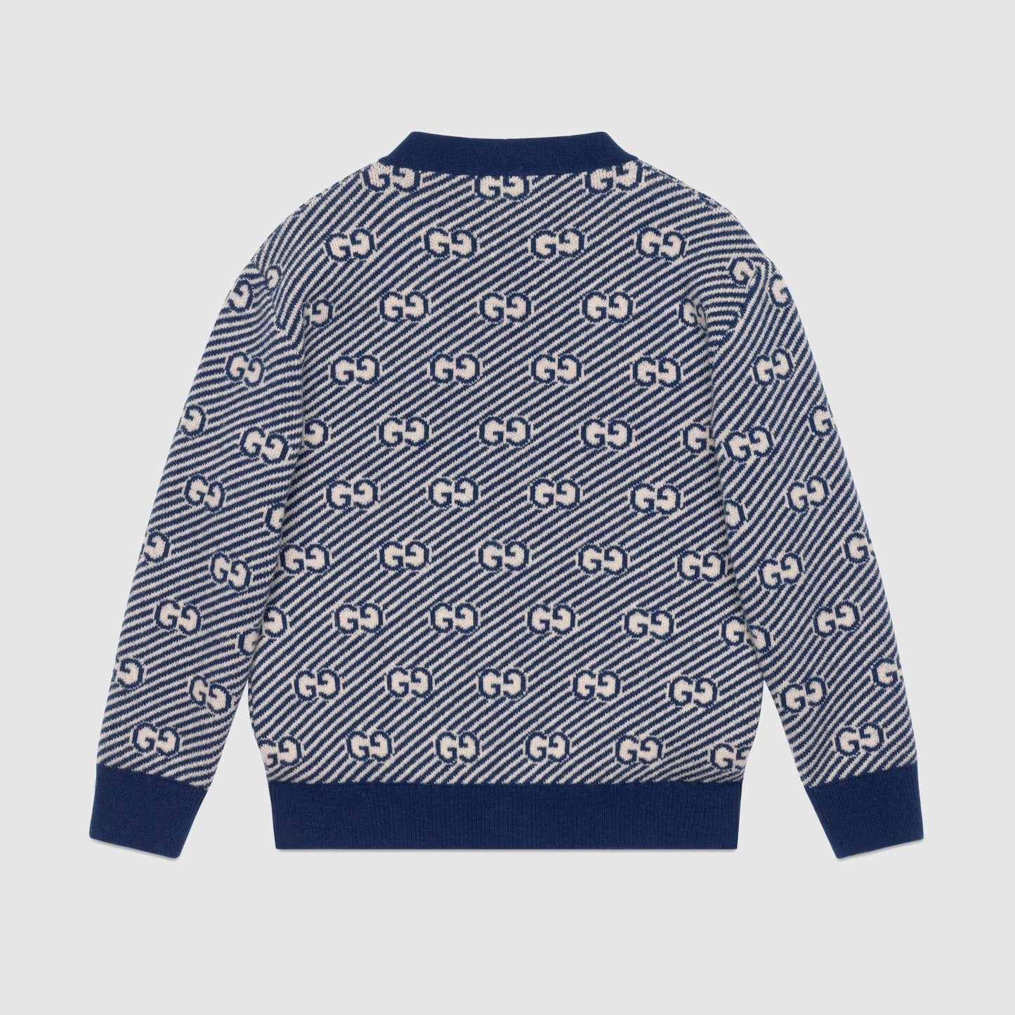 Boys Blue GG Logo Wool Cardigan