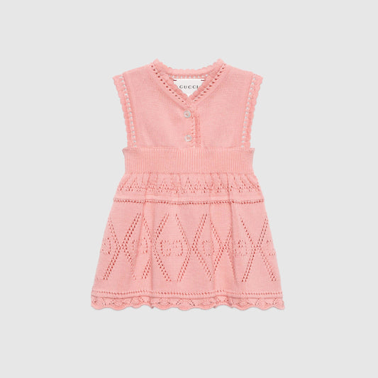 Baby Girls Pink GG Cotton Dress