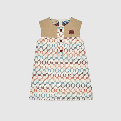 女童白色GG Logo连衣裙
