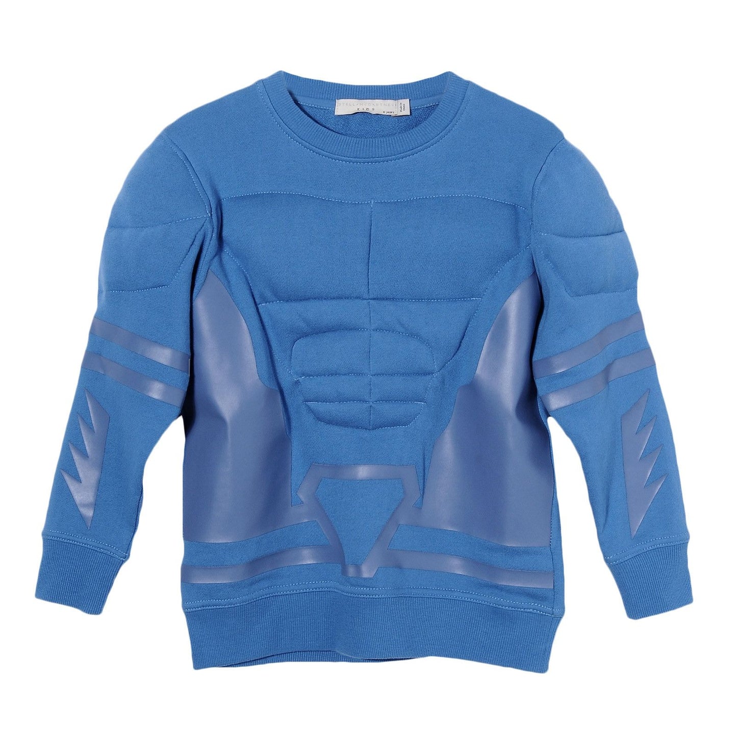 Boys Light Blue Cotton Patch Trims Sweatshirt