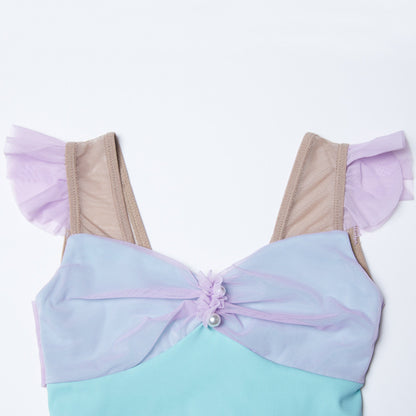 女童新款爱丽儿公主芭蕾练功服