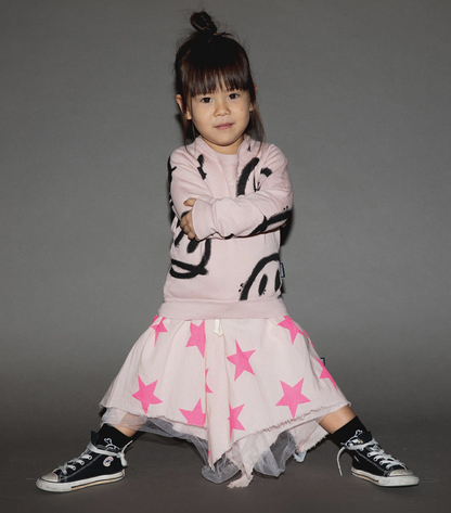 Girls Pink Stars Skirt