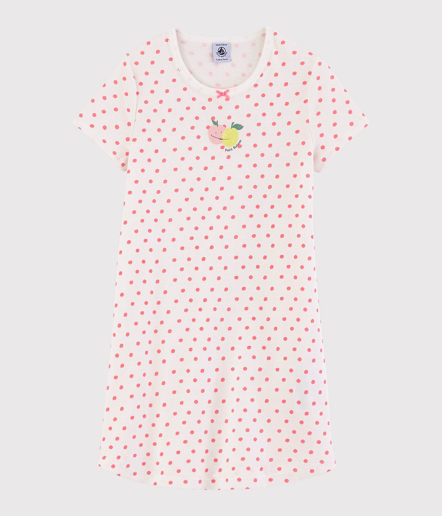 Girls Pink Dots Cotton Nightwear Set
