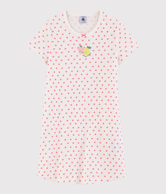 Girls Pink Dots Cotton Nightwear Set