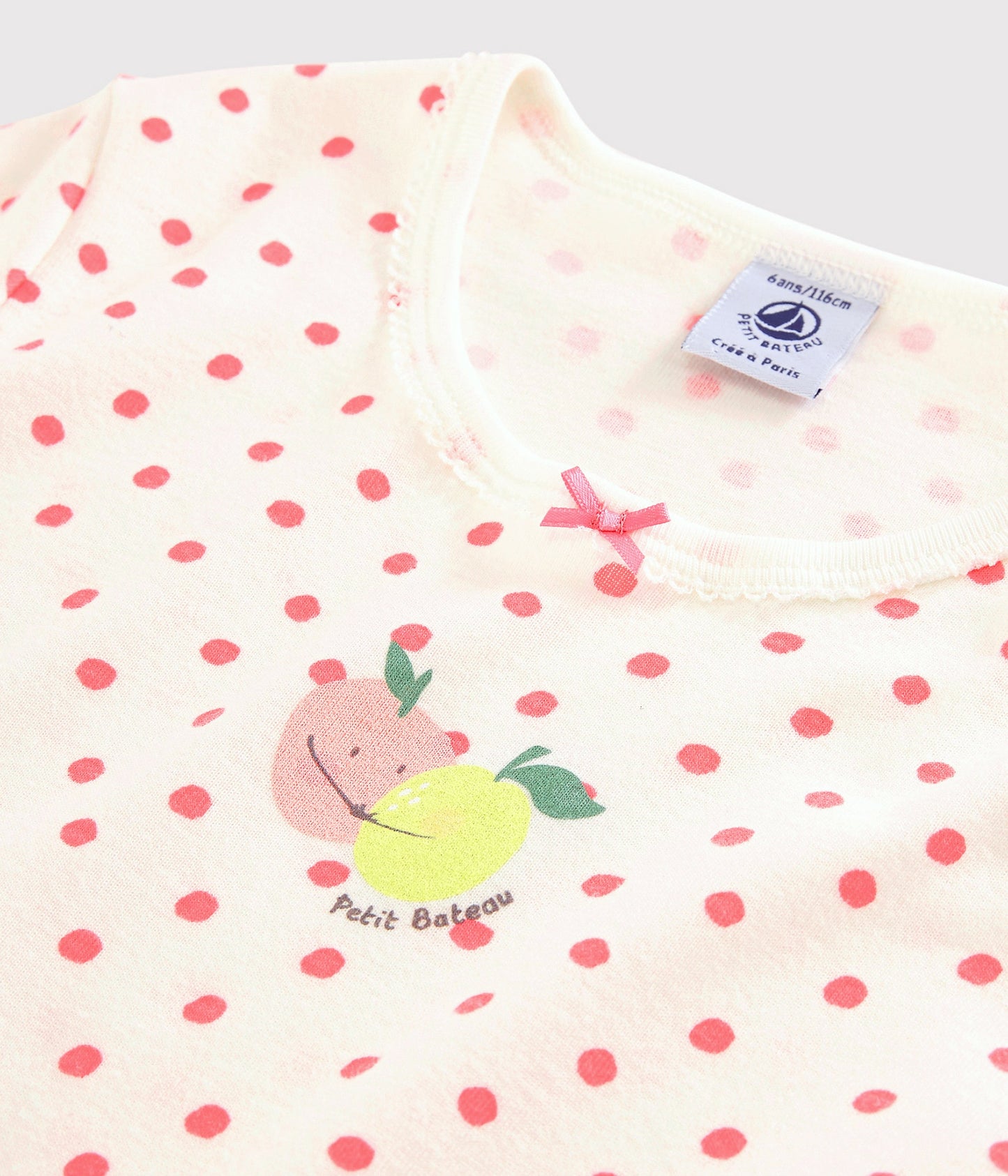 Girls Pink Dots Cotton Nightwear Set