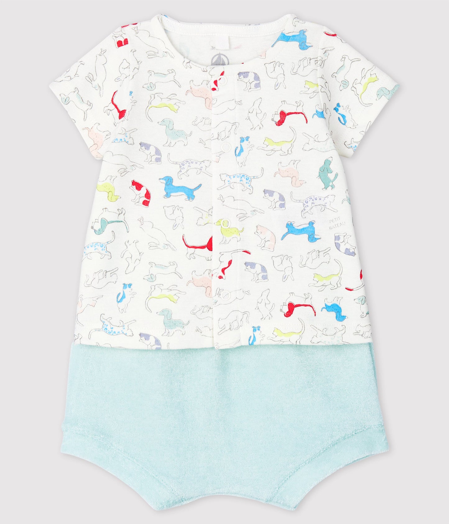 男婴蓝色棉套装