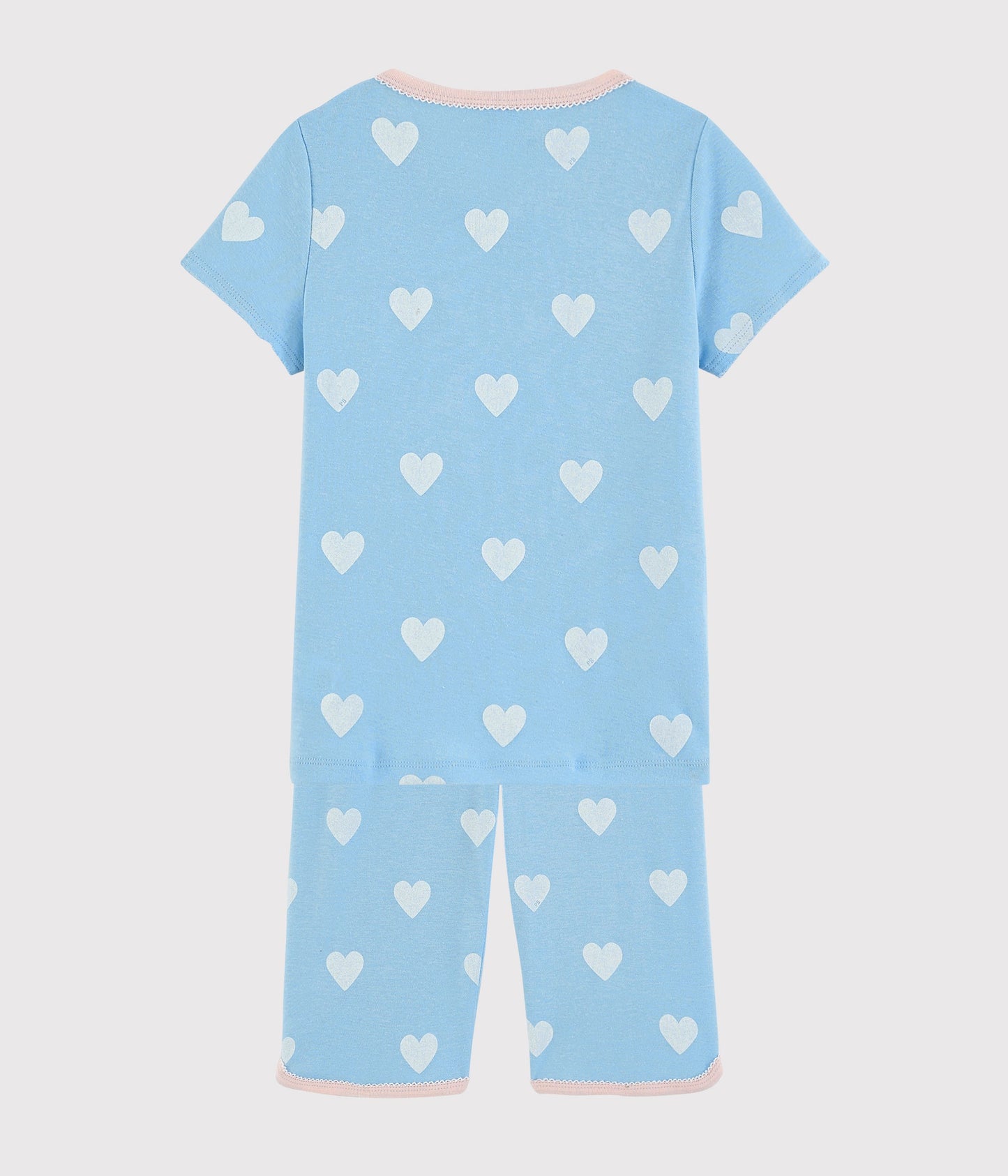 Girls Blue Heart Cotton Nightwear