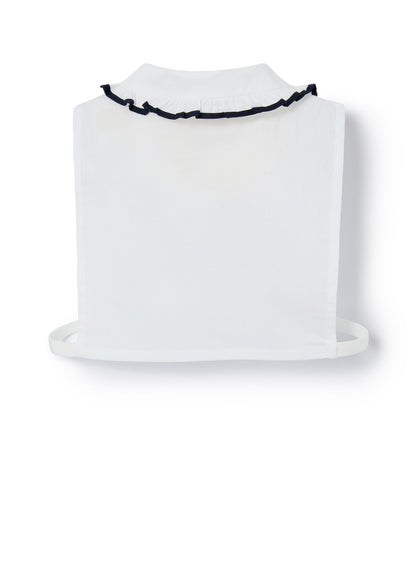 Girls White Detachable Collar
