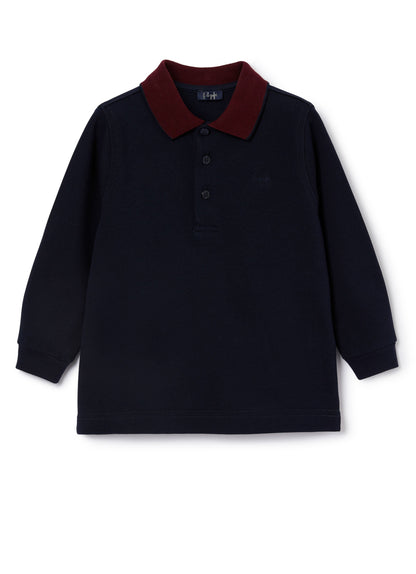 Boys Blue Cotton Poloshirt