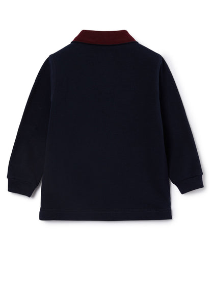 Boys Blue Cotton Poloshirt