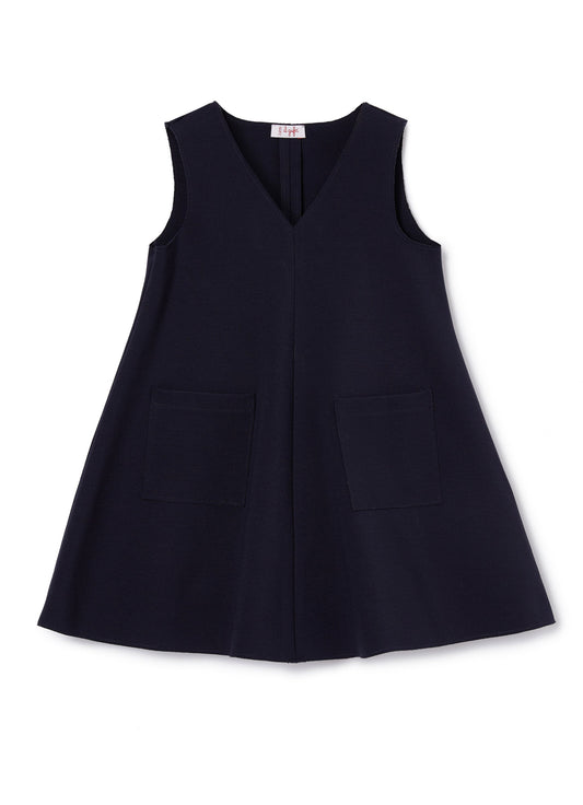 Girls Navy Blue Dress