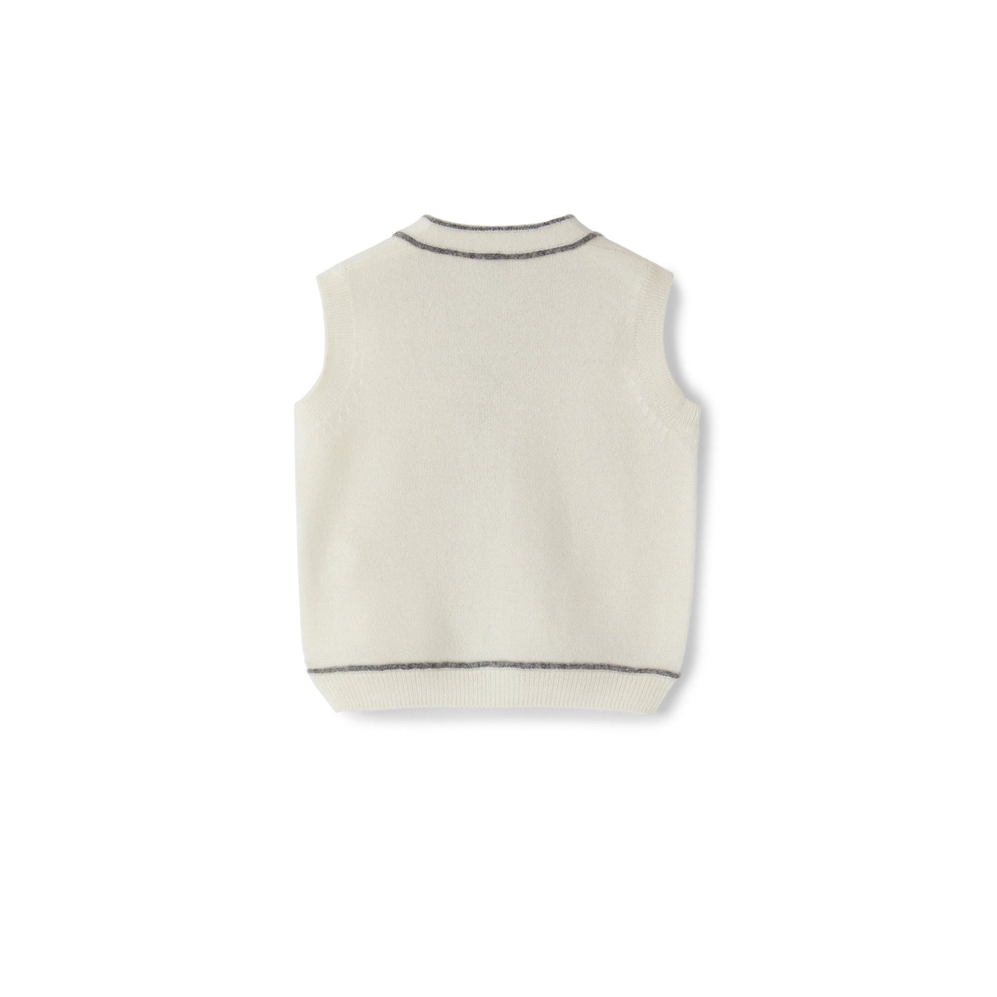 婴儿白色羊毛马甲