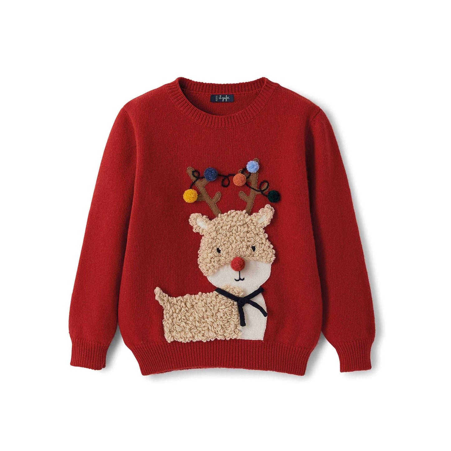 女童红色羊毛毛衣