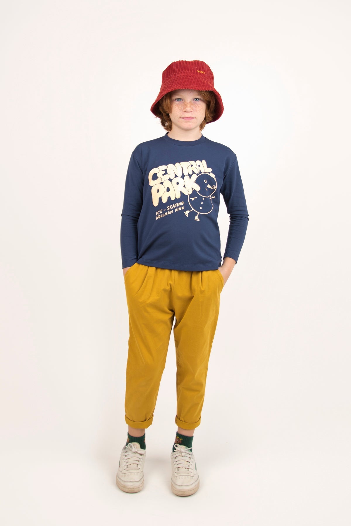 Boys & Girls Light Navy  CENTRAL PARK  Pima Cotton T-Shirt